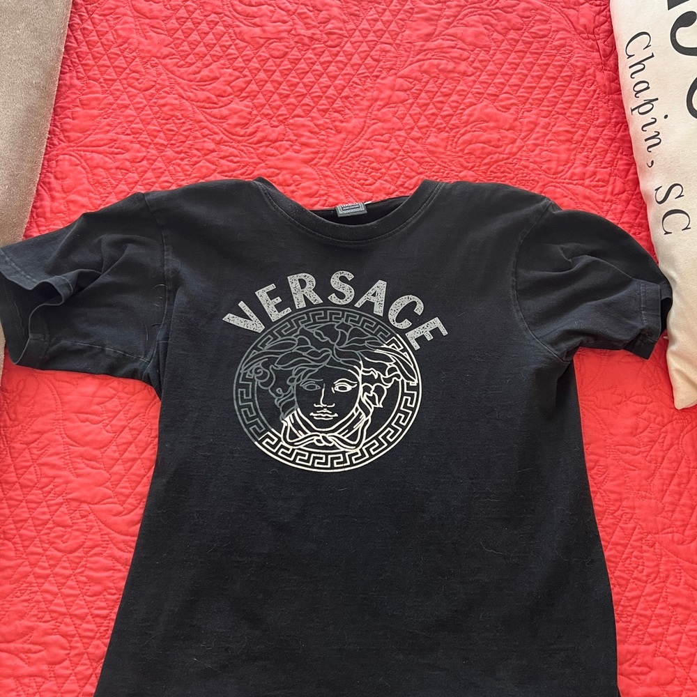 *SALE* Versace shirt size medium fits like small colors black and gray.
